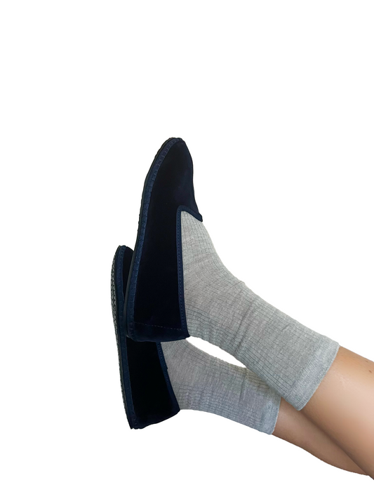 Socks le frufru - Light grey ribbed